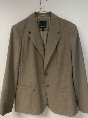 The Limited Olive-Taupe Women's Blazer - Tailored Two-Button Jacket
